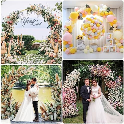 Asee'm Round Backdrop Stand 7.2FT Gold Wedding Arch Metal Circle Balloon - Image 6
