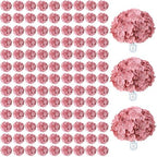 AVIVIHO 105PCS Dusty Rose Fake Flowers Hydrangea Artificial Flowers Bulk (Not Squished, No Steaming Need) Silk Flowers with Stems for Wedding Decor,Home,Baby Shower,Table Centerpieces Decoration by Aviviho
