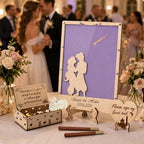 Personalized Wedding Guest Book Alternative Drop Box, Enchanted Night Theme - Image 2