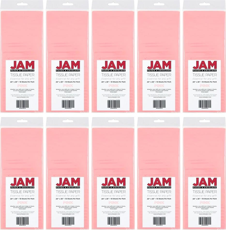 JAM Paper Tissue Paper - Pink - 100 Sheets/Pack - Image 5