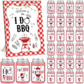 I Do BBQ Party Decorations Set 36 Pcs 12 oz Wedding Can Cooler Sleeves Bulk with Wooden Sign Rustic Red Gingham Theme BBQ Bridal Shower Decorations for Wedding Engagement Bachelorette Party by Unknown