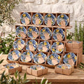 SiliFine 24 Pcs Capri Lemon Party Favors for Guests Small Ceramic Bowl Bulk Gifts Set 3.3 Inch Floral Design Mini Dipping Sauce Dish with Card Box for Bridal Pooja Baby Shower Birthday Guest Gift by SiliFine