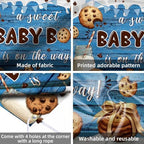 Milk and Cookie Baby Shower Backdrop A Sweet Baby Boy is On The Way Party Photo Background Milk and Cookie Baby Shower Decoration Banner Photo Booth Props 10x7ft - Image 7