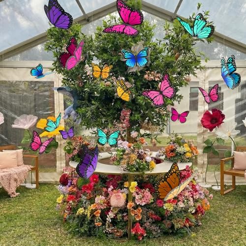 18Pcs Large Butterfly Party Decoration 3D Bright Color Hanging - Image 6