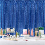 Royal Blue Curtain Panels Sequin Backdrop 6 Pieces 2ftx8ft Sparkly Curtain - Image 6