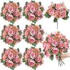 6 Bundles Peonies Artificial Flowers & Pack of 4 Baby Shower Centerpieces for Tables - Image 2