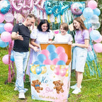gisgfim 28 Inches Extra Large Gender Reveal Gift Box Kit Balloon Boho Bear - Image 6