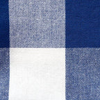 DII Buffalo Check Collection, Classic Farmhouse Tablecloth, 70" Round, Navy & Cream - Image 2