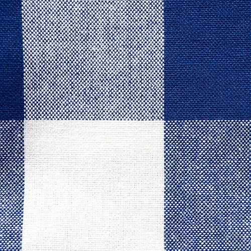 DII Buffalo Check Collection, Classic Farmhouse Tablecloth, 70" Round, Navy & Cream - Image 2
