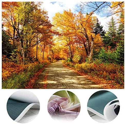 Fall Photography Backdrop Autumn Backdrop Fallen Leaves Real Natural Landscape Photography Background for Party Decoration Banner Baby Shower Studio Props 11631 (12x10FT) - Image 2