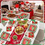 350 Pcs Christmas Paper Plates and Napkins Set Disposable Serve 50 - Image 6