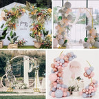 Metal Wedding Arch Stand,Set of 2 Gold Curved Top Arch Backdrop Stand Wedding Arches for Ceremony Birthday Anniversary Baby Shower Floral Stand Background Decoration (Gold,7.8FT & 6.7FT) - Image 7
