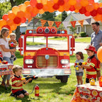 3.94 Ft Fire Truck Corrugated Plastic Standee Cutout Photo Prop - Image 3