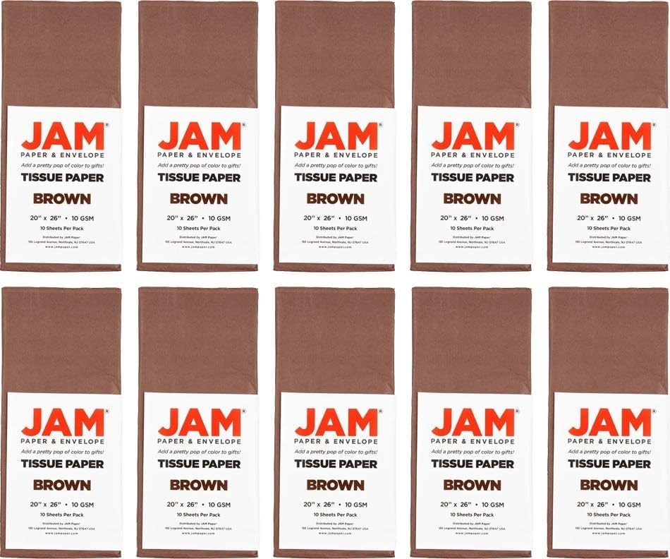 JAM Paper Tissue Paper - Brown - 100 Sheets/Pack - Image 5