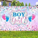 12x8 FT Gender Reveal Backdrop Blue Pink Bear Boy or Girl Background Sign Decorations Banner New Born Baby Shower Baptism Kids Birthday Party Photo Shoot Supplies (Boy or Girl) - Image 7
