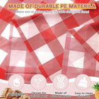 Mindsoft 20 Pack Gingham Party Tablecloth, 54 x 108 Inch Plastic Waterproof Heckered Disposable Plaid Party Tablecover for Picnic Birthday Baby Shower Bridal Wedding (Red Checkered) - Image 3