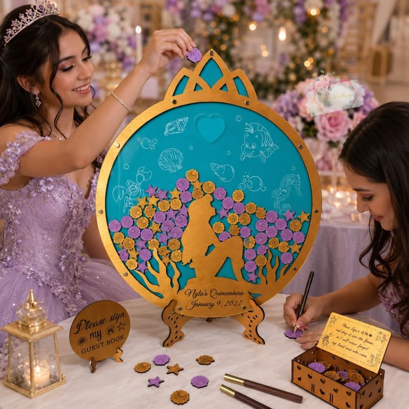 Quinceañera Guest Book Alternative, Mermaid Under the Sea Sweet 15 Decor - Image 2
