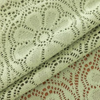 Sage Green Boho Crochet Lace Tablecloth Rectangle 60 x 102 Inch - Image 4