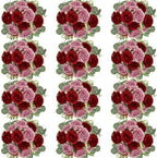 12 Bundles Peonies Artificial Flowers Bulk, Dusty Pink & Burgundy by Nagobi