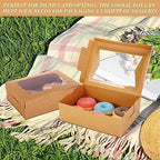 TaoBary 100 Pcs Cookie Bakery Boxes with Window 8x6x2.5,2 Style Bake, Kraft - Image 5