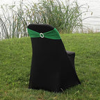 50pcs Stretch Spandex Chair Sashes for Christmas Wedding Party Banquet Decoration Elastic Bulk Chair Cover for Christmas (Emerald Green) - Image 4