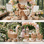 Vintage Wicker Baby Carriage Decor，Woven Rattan Stroller Flower Basket Cart for Wedding Centerpieces, Baby Shower Party Supplies & Nursery Floral Arrangement Props Floral Rustic Home Decor - Image 3