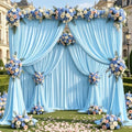 50x10ft Blue Backdrop Curtain Panels for Parties - Wrinkle Free Polyester Photo Curtain Backdrop Wedding Back Drop Fabric Drapes for Party Decorations Background for Photography by WishCare