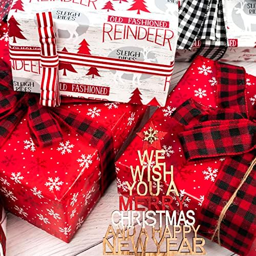 WRAPAHOLIC 30 Inch Jumbo Reversible Christmas Wrapping Paper - 30 Inch x 100 Feet Jumbo Roll Red White Reindeer and Snowflake Wrapping Paper for Christmas, Holiday, Party - Image 6