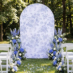 Tegeme Floral Arch Cover 7.2ft Blue Stretchy Spandex for Wedding - Image 5