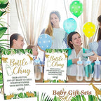 Trelaco 12 Pcs Safari Baby Shower Games Bottle Chug Wooden Sign Set - Image 7