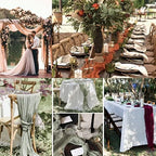 12 Pack Gery Cheesecloth Table Runner 10ft Boho Gauze Cheese Cloth Table Runner Rustic Sheer Runner 120 inch Long for Christmas Wedding Table Decorations - Image 6