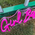 Girl Boss Neon Sign For Baby Birthday Decorations, Pink USB Led Light Up Signs for Girls Bedroom, Girl Boss Office Decor, Neon Wall Art Gift For Boss (15.7x7in) - Image 2