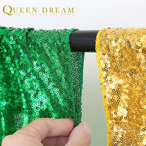 7ft x 7ft Green Sequin Backdrop Curtain Party Backdrop Curtain - Image 6