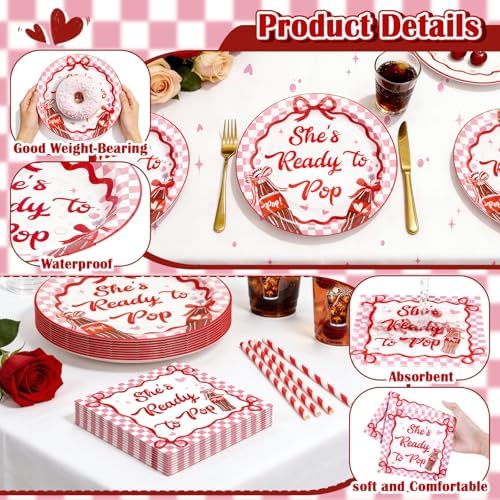 Ready to Pop Party Tableware and 16oz Disposable Cups with Lid- Serve 48 - Image 4