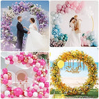 Fomcet 7.2ft Round Backdrop Stand Gold Circle Arch Metal Wedding Arch - Image 6