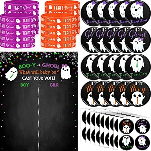 Deekin 101 Pcs Halloween Gender Reveal Party Supplies, Ghost Voting Poster by DEEKIN