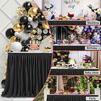 Table Skirt for Teacher Desk Classroom Baby Shower Halloween, Black, 11ft - Image 5