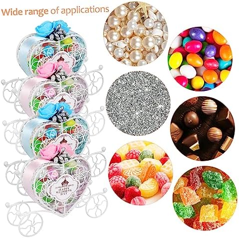 TOPPERFUN Heart Shaped Iron Carriage Gift Boxes, 10 Pcs Wedding Party Favor - Image 7