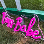 Pink Boss Babe Led Neon Light Sign for Wall Decor Sign Girls Lady Bedroom Home Light Up Sign Wedding Birthday Christmas Bestie Best Boss Gifts USB (15.7x7in) - Image 3