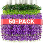 Alotiki Purple Wisteria Hanging Flowers, 50 Pack Fake Hanging Flowers by CreateABetterLife