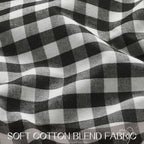Romanstile Gingham Ruffled Round Tablecloth, 70 Inch, Black - Image 5