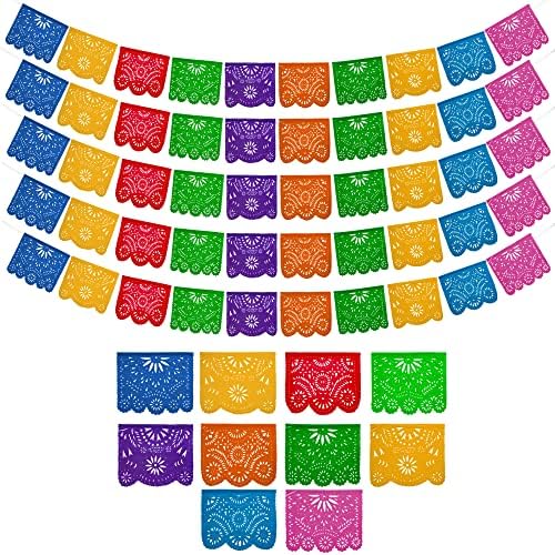 Papel Picado Banner 5-pk - Mexican Party Banners - Fiesta Party Decorations by FiestaWraps