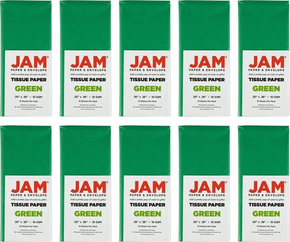 JAM Paper Tissue Paper - Green - 100 Sheets/Pack - Image 5