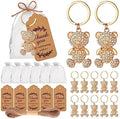 24Pcs Diamond Small Bear Keychain Baby Shower Party Favors for Guests by wxfdac