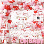 A Little Sweetheart is On The Way Decorations - 267Pcs Valentines Day Bear Truck Little Sweetheart Theme Balloon Arch Garland Set for Baby Shower Party Decoration by CMUSKO