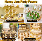Aliggbent 48 Pack Mini Honey Jars, 1.5oz Hexagon Glass with Dippers - Image 3