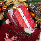 WRAPAHOLIC 30 Inch Jumbo Reversible Red Christmas Wrapping Paper - 30 Inch x 100 Feet Jumbo Roll Merry Christmas and Solid Red Wrapping Paper for Holiday, Party Celebration - Image 6