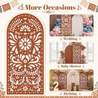 Gerrii 6 ft Cielito Lindo Arch Backdrop, All-in-one Stand up, Brown - Image 4