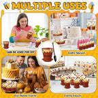 Jingmore 60 Sets Bee Honey Jar Pots Party Favors Bulk, Brown - Image 5