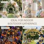 2 Pack Arch Backdrop Stand and Cover Sturdy 7.2FT ＆ 6FT Gold Metal Gold Metal Frame Balloon Arch Stand Set for Wedding Birthday Graduation Party Baby Shower Backdrop Decoration - Image 6